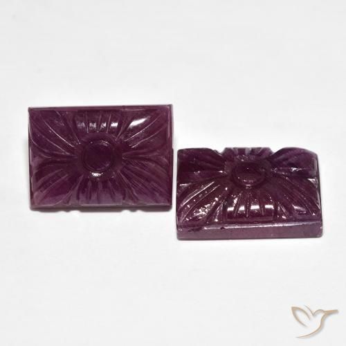21.58 ct natürliche tiefrot Rubin-Edelsteine, Blumen-Schliff, Lichtundurchlässig
