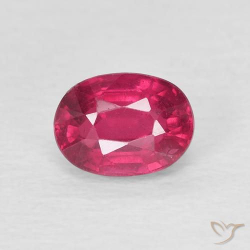 1.37ct Natürlicher Hellrot Rubin, Oval, VS