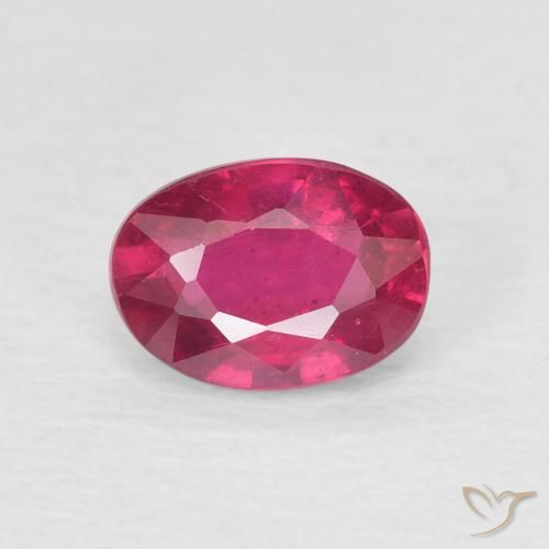 1.37ct Natürlicher Hellrot Rubin, Oval, VS