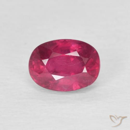 1.28ct Natürlicher Tiefes rötliches Rosa Rubin, Oval, VS