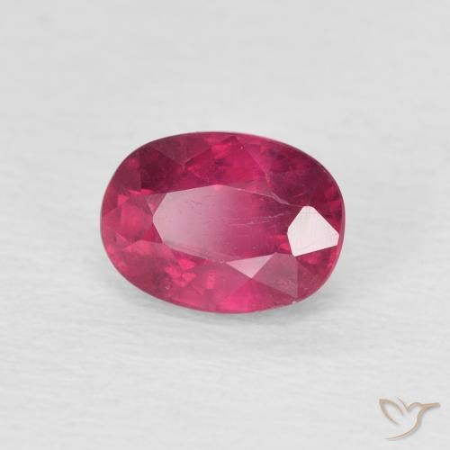 9,17 ctw natürlicher Tiefes rötliches Rosa Rubin, Oval, VS