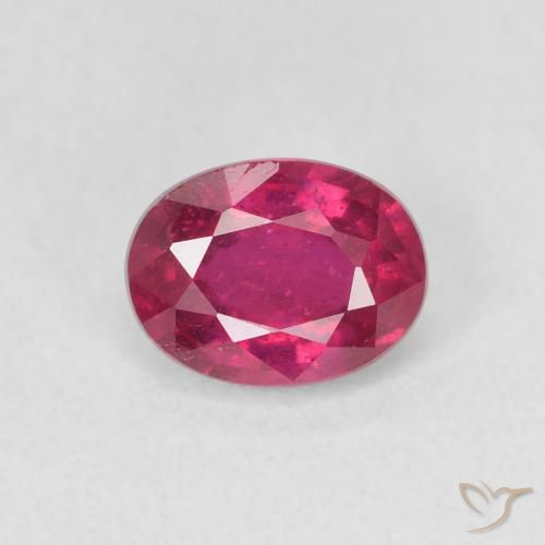 1.18ct Natürlicher Rosaig-rot Rubin, Oval, VS