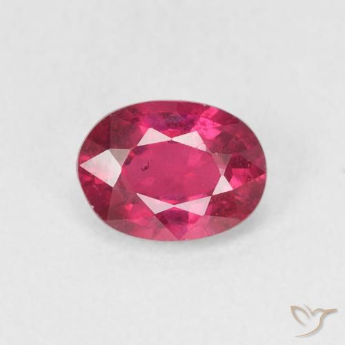 1.17ct Natürlicher Rosaig-rot Rubin, Oval, VS