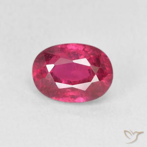 1.33ct Natürlicher Rosaig-rot Rubin, Oval, VS, Photo A