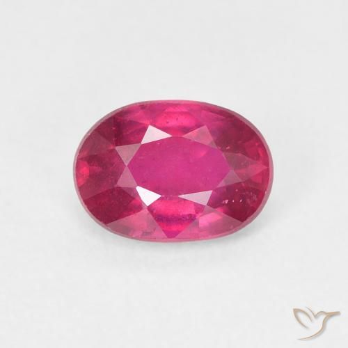 1.17ct Natürlicher Rosaig-rot Rubin, Oval, VS