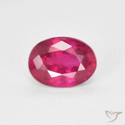 1.19ct Natürlicher Rosaig-rot Rubin, Oval, VS