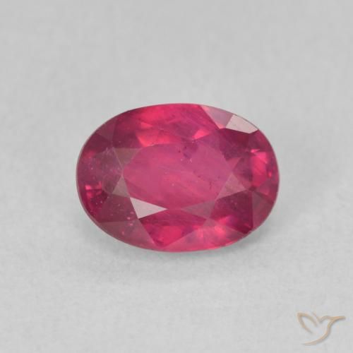 1.24ct Natürlicher Hellrot Rubin, Oval, VS