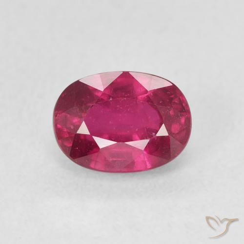 1.46ct Natürlicher Rosaig-rot Rubin, Oval, VS