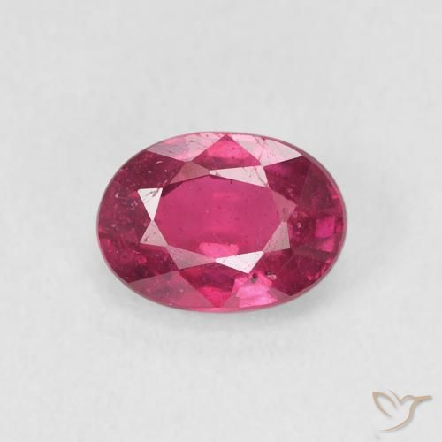 1.23ct Natürlicher Rosaig-rot Rubin, Oval, VS