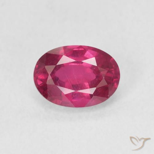 1.21ct Natürlicher Rosaig-rot Rubin, Oval, VS