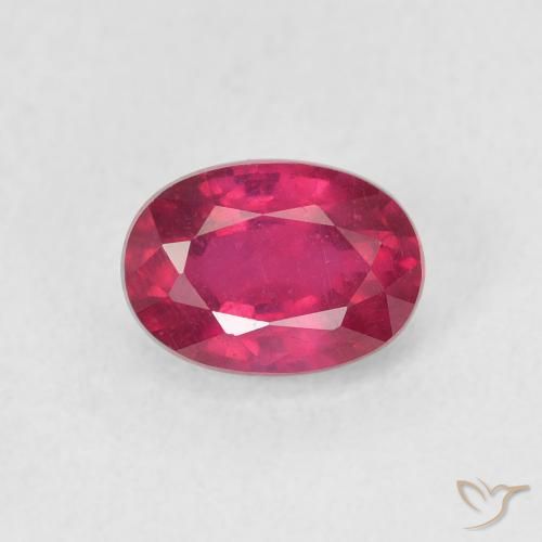 1.36ct Natürlicher Hellrot Rubin, Oval, VS