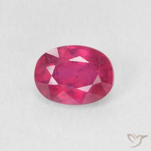 1.20ct Natürlicher Hellrot Rubin, Oval, VS