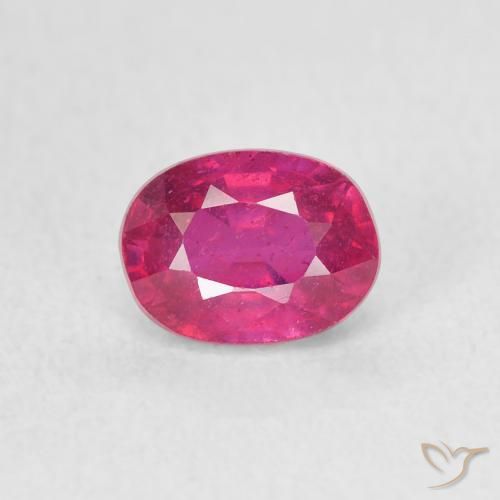 1.34ct Natürlicher Hellrot Rubin, Oval, VS, Photo A
