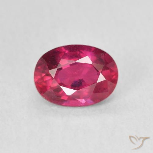 1.24ct Natürlicher Mittelrot Rubin, Oval, VS