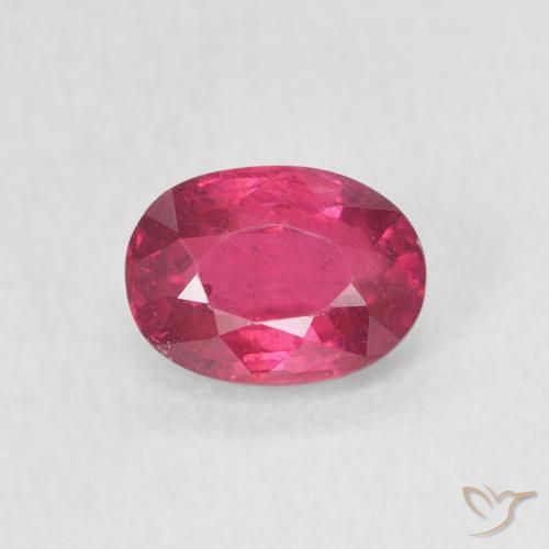 1.26ct Natürlicher Rosaig-rot Rubin, Oval, VS