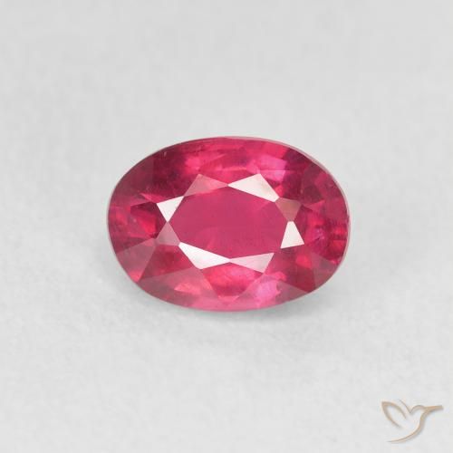 1.27ct Natürlicher Tiefes rötliches Rosa Rubin, Oval, VS