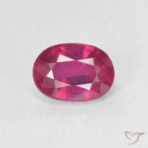 1.42ct Natürlicher Hellrot Rubin, Oval, VS