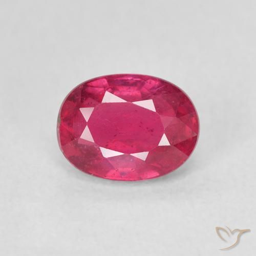 1.18ct Natürlicher rötlich-rosa Rubin, Oval, VS