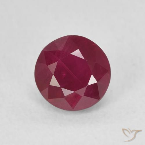 1.13ct Natürlicher tiefrot Rubin, Runden, VS-SI