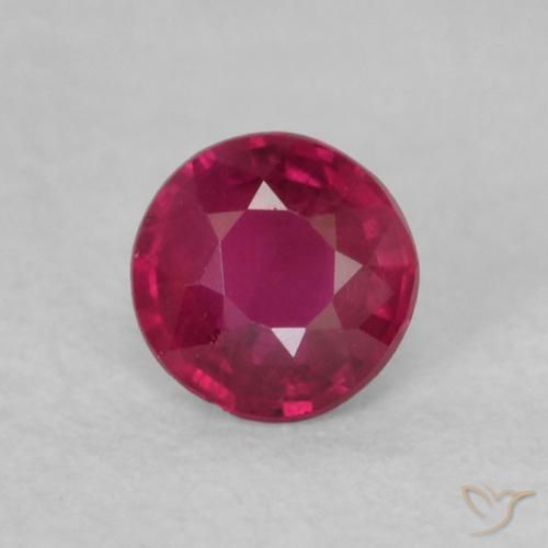 0.17ct Natürlicher Tiefes rötliches Rosa Rubin, Runden, VS