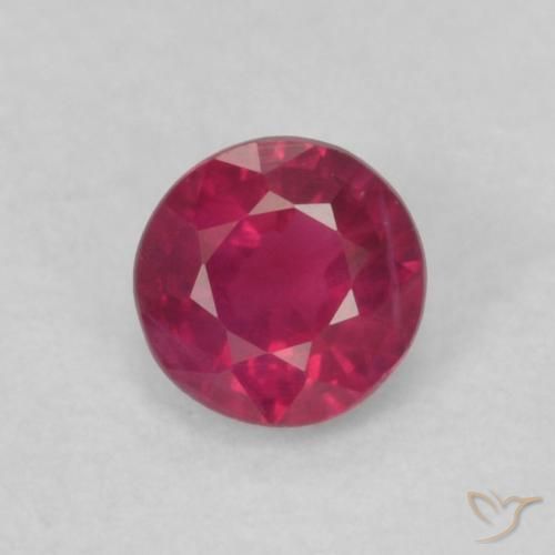0.20ct Natürlicher Medium Dark-Red Rubin, Runden, VS