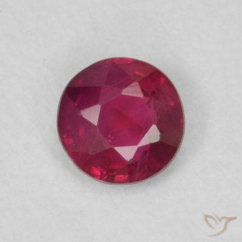 0.15ct Natürlicher Rosaig-rot Rubin, Runden, VS