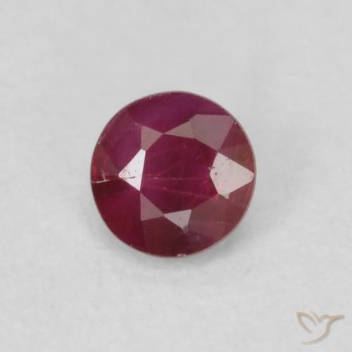 0.28ct Natürlicher tiefrot Rubin, Runden, SI