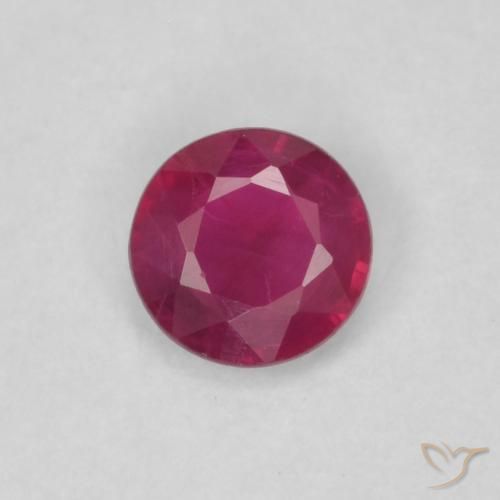 0.24ct Natürlicher Rosaig-rot Rubin, Runden, SI