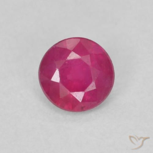 0.29ct Natürlicher Rosaig-rot Rubin, Runden, VS