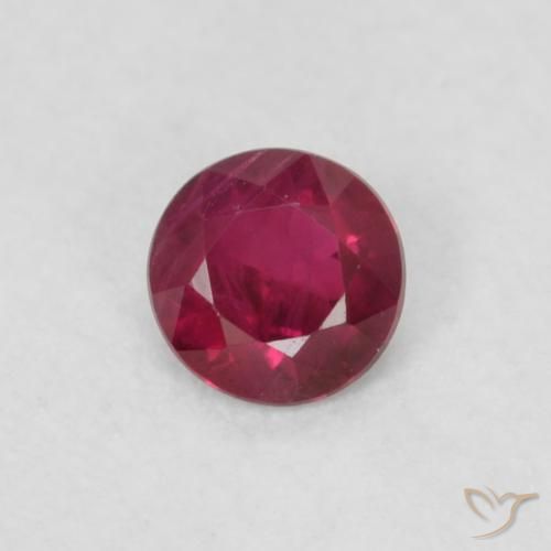 0.16ct Natürlicher Tiefes Weinrot Rubin, Runden, VS