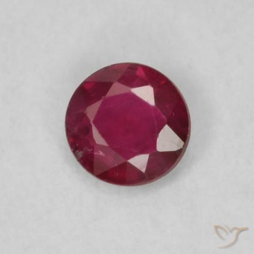 0.16ct Natürlicher Tiefes Weinrot Rubin, Runden, VS