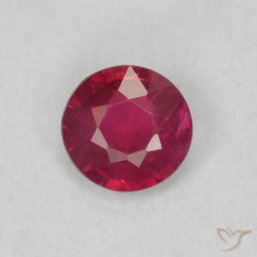 0.19ct Natürlicher Tiefrot Rubin, Runden, VS