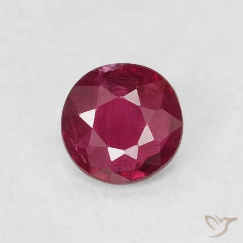 0.18ct Natürlicher dunkelrot Rubin, Runden, VS-SI