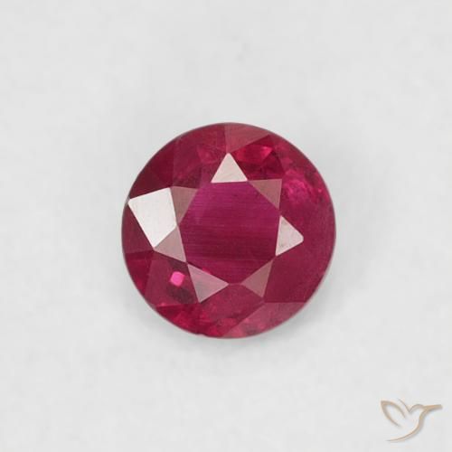 0.17ct Natürlicher Tiefes rötliches Rosa Rubin, Runden, VS