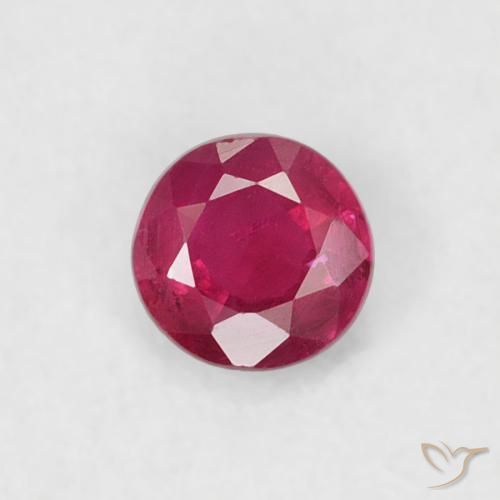 0.20ct Natürlicher Rosaig-rot Rubin, Runden, SI