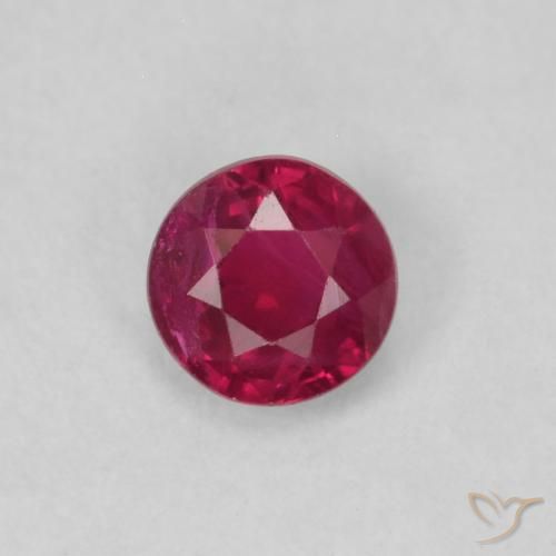 0.21ct Natürlicher Medium Dark-Red Rubin, Runden, VS