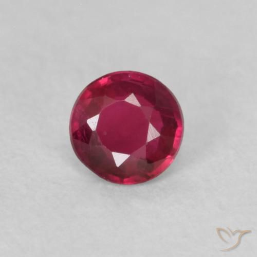0.17ct Natürlicher Rosaig-rot Rubin, Runden, VS