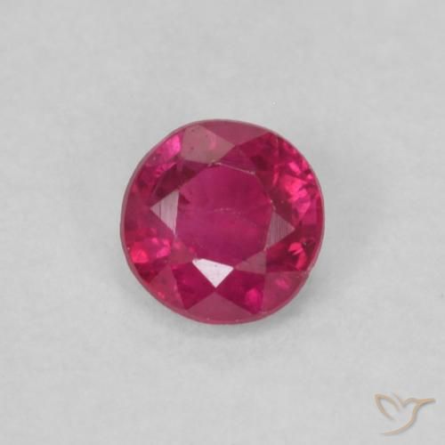 0.21ct Natürlicher Hellrot Rubin, Runden, VS