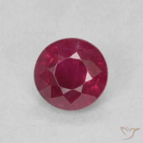 0.32ct Natürlicher tiefrot Rubin, Runden, SI