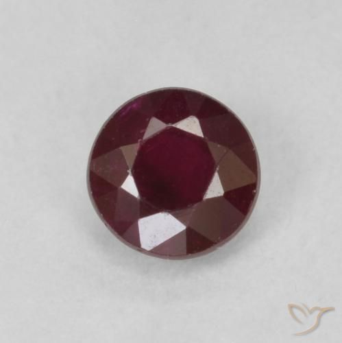 0.30ct Natürlicher Weinrot Rubin, Runden, SI