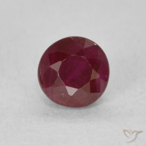 0.35ct Natürlicher Weinrot Rubin, Runden, SI