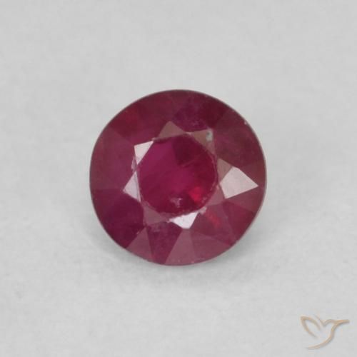 0.28ct Natürlicher tiefrot Rubin, Runden, SI