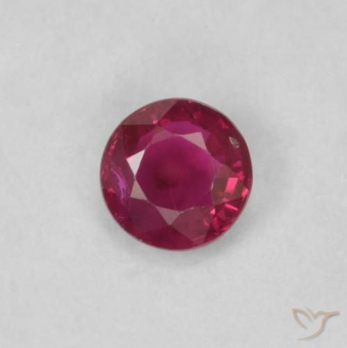 0.18ct Natürlicher Tiefes rötliches Rosa Rubin, Runden, VS