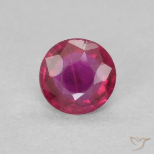 0.24ct Natürlicher Hellrot Rubin, Runden, SI-I1