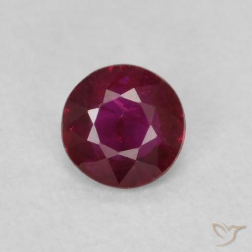 0.23ct Natürlicher dunkelrot Rubin, Runden, SI-I1