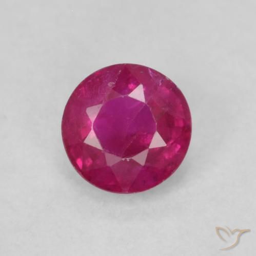 0.32ct Natürlicher Hellrot Rubin, Runden, SI-I1