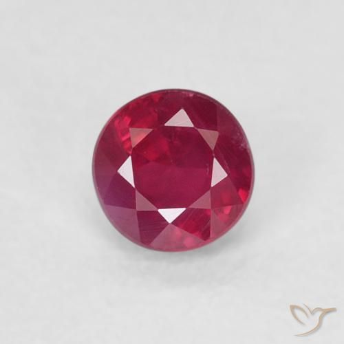 0.32ct Natürlicher Tiefes rötliches Rosa Rubin, Runden, SI-I1