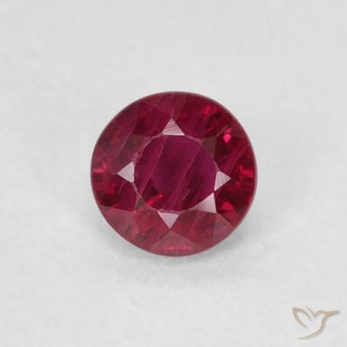 0.33ct Natürlicher Weinrot Rubin, Runden, SI-I1