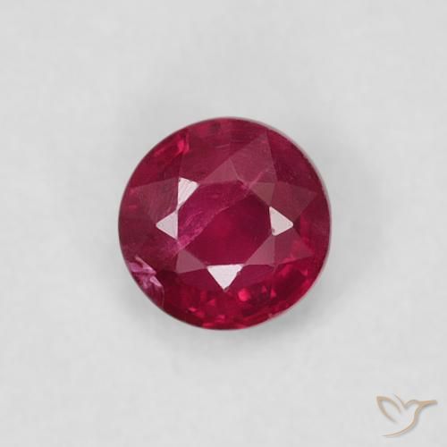0.28ct Natürlicher dunkelrot Rubin, Runden, SI-I1