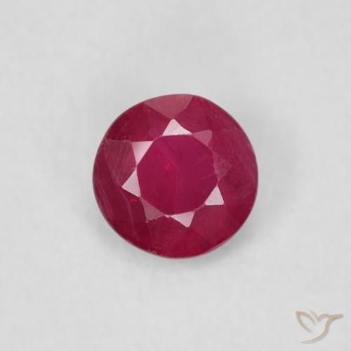 0.24ct Natürlicher Medium Dark-Red Rubin, Runden, SI-I1